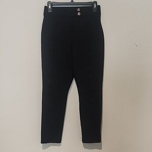 SPANX Black High-Rise Cropped Ponte Pants